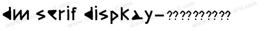 dm serif dispkay字体转换